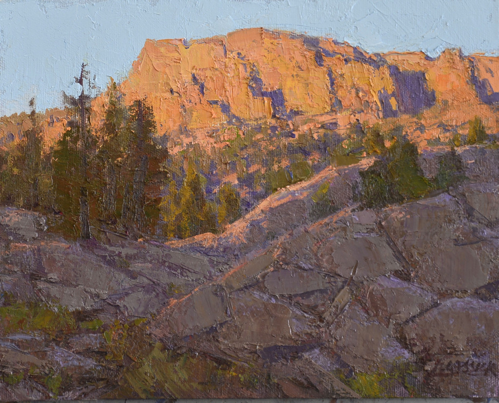 Catching the Glow, oil on panel, 8 x 10 inches, SOLD