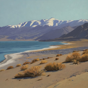 Craig Mitchell, Walker Lake, oil on linen, 30 x 36 inches