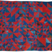 Pinwheels and Geese Red and Blue
quilted fabric
50 x 55 inches
$4,800
