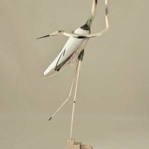 Bird #75, wood, paint, and mixed media, 65 x 14 x 24 inches, $7,500