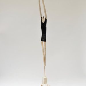 Diver #1, wood and paint, 59 x 14 x 10 inches, $5,500