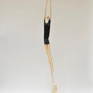 Diver #2, wood and paint, 61 x 12 x 9.5 inches, $5,500