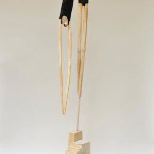 Diver #3, wood and paint, 62.5 x 12 x 12 inches, $7,500