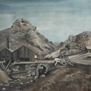 Open Pit Mine, oil on canvas, 48 x 60 inches