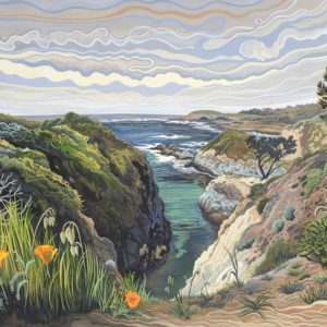 Phyllis Shafer,
China Cove, Point Lobos,
gouache on paper,
16.5 x 22.5 inches,
SOLD