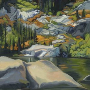 Phyllis Shafer,
Glaciated Lake,
oil on linen, mounted on board,
12 x 9 inches,
SOLD