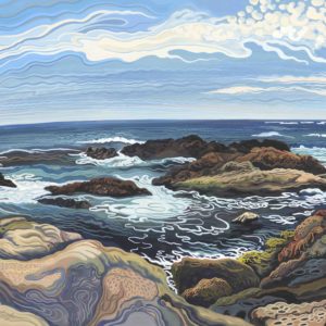 Phyllis Shafer,
Whaler's Cove, Point Lobos,
gouache on paper,
13 x 22.5 inches,
SOLD