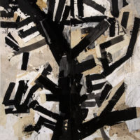 Jerry Iverson, Darwin's Tree 4, sumi ink and paper on board, 79 x 72 inches, $8,000
