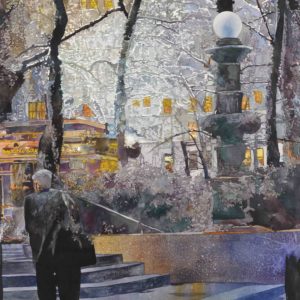 Salminen, John_42nd and Sixth_watercolor_36 x 26 inches