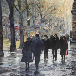 Salminen, John_December Light, Paris_watercolor_ 21 x 27 inches
