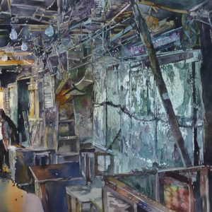 Salminen, John_Hong Kong Market_watercolor_24 x 38.25 inches
