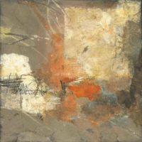 Louise Forbush, Origins, mixed media on panel, 12 x 12 inches, $1,000