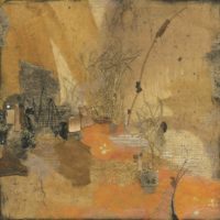 Louise Forbush, Place in the Country, mixed media on panel, 12 x 12 inches, $1,000