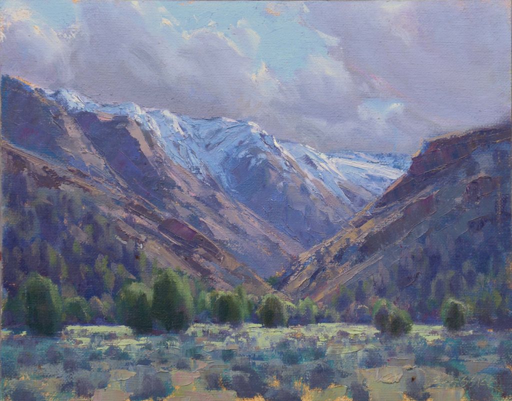 Clearing Storm, oil on panel, 8 x 10 inches