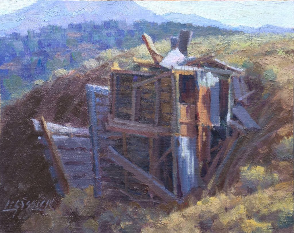 Hanging in There, oil on panel, 8 x 10 inches