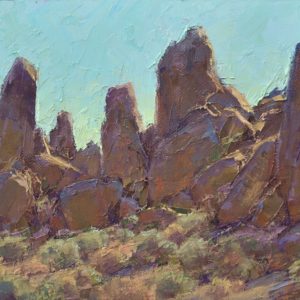 Pinnacles, oil on panel, 6 x 8 inches