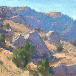 Rocky Hillside, oil on panel, 6 x 8 inches