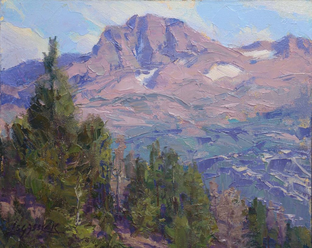 Summer View of Roundtop, oil on panel, 8 x 10 inches