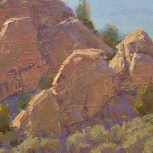 Warm Rocks, oil on panel, 6 x 8 inches