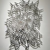 Linda Fleming, Ping, stainless steel, 59 x 44 x 1.25 inches