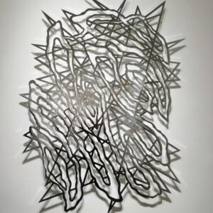 Linda Fleming, Ping, stainless steel, 59 x 44 x 1.25 inches
