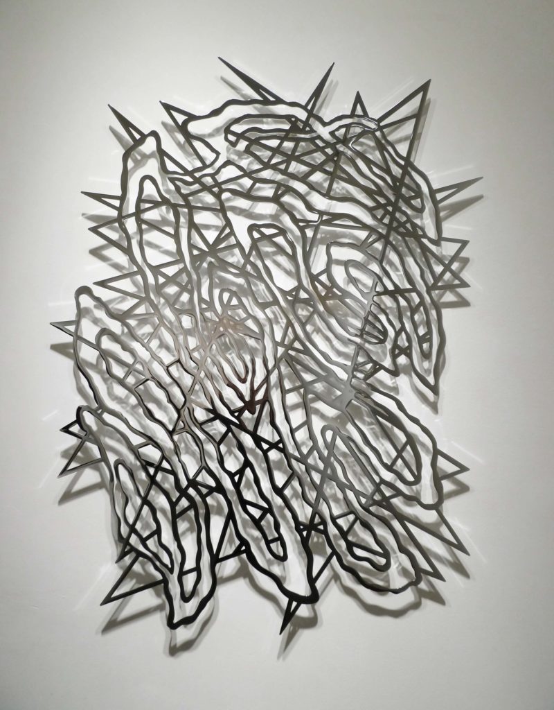 Linda Fleming, Ping, stainless steel, 59 x 44 x 1.25 inches