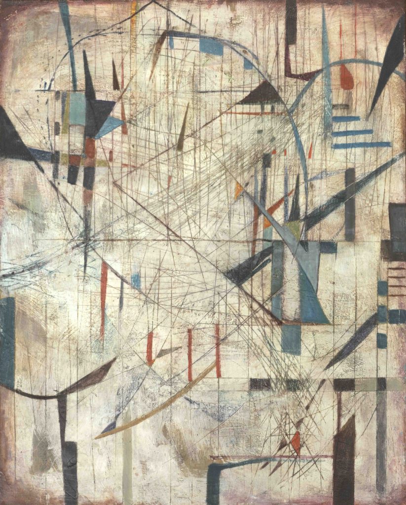 Mark, Perlman, In the Midst, encaustic on panel, 60 x 48 inches
