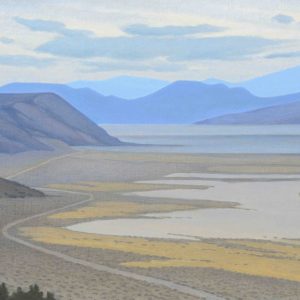 Jeff Nicholson, Descending from the Sheldon Plateau, oil on canvas, 12 x 24 inches