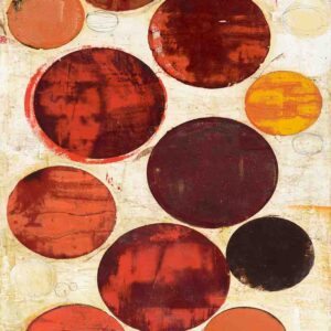 John Belingheri, Navigate Red, mixed media on paper, 28.5 x 18 inches, $2,200