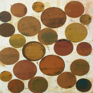 John Belingheri, Untitled (Sepia Square), oil on canvas, 17.5 x 17.5 inches, $2,500