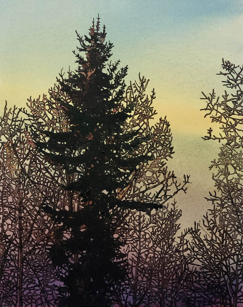 Kesler Woodward, Faerie, acrylic on canvas, 20 x 16 inches, SOLD