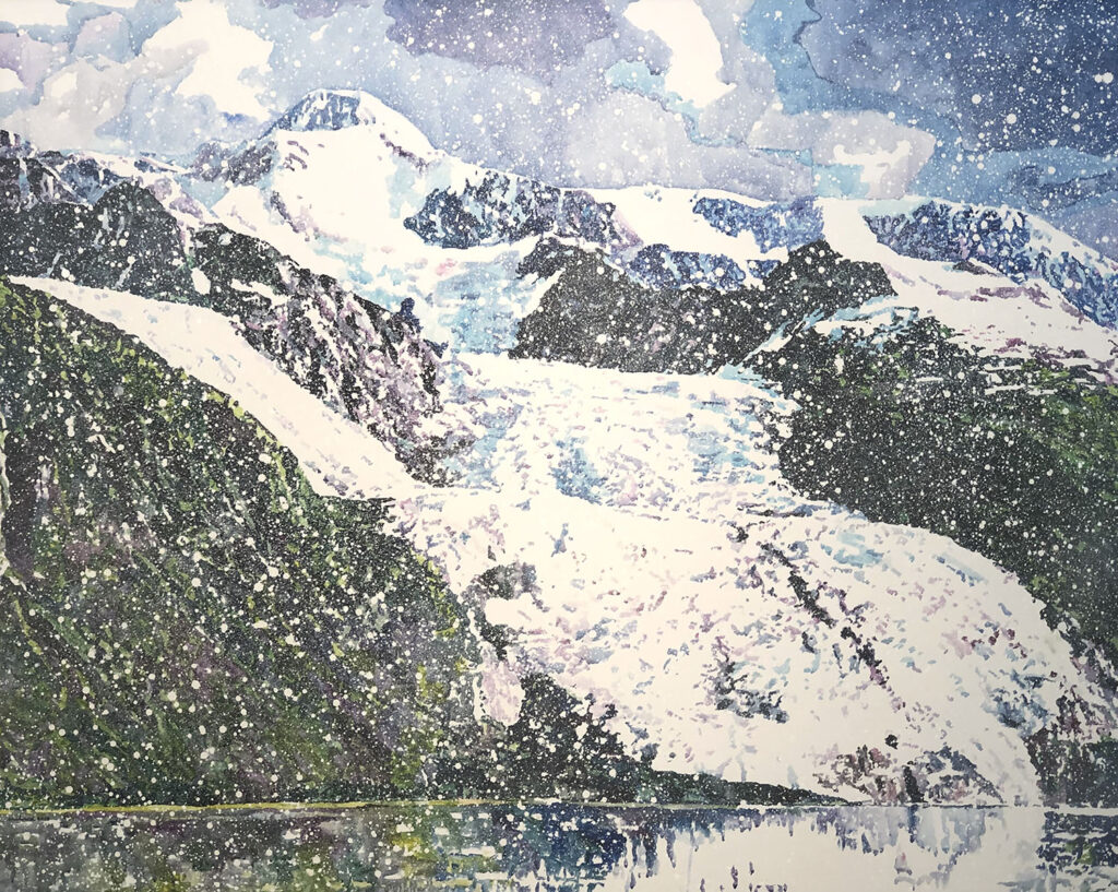 Kesler Woodward, Glacier Dreams, acrylic on canvas, 48 x 60 inches, SOLD