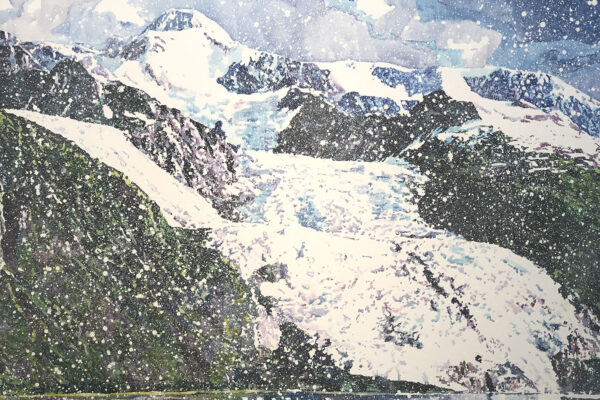 Kesler Woodward, Glacier Dreams, acrylic on canvas, 48 x 60 inches, SOLD