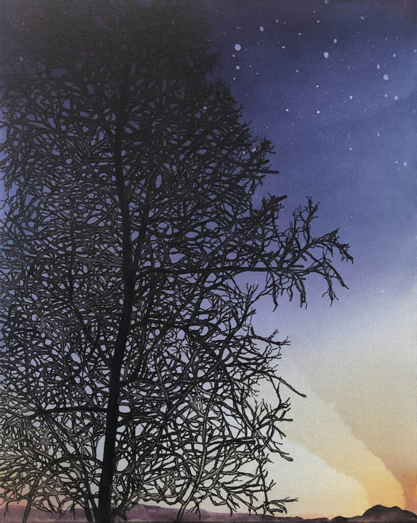 Kesler Woodward, Inauguration, acrylic on canvas, 20 x 16 inches, SOLD