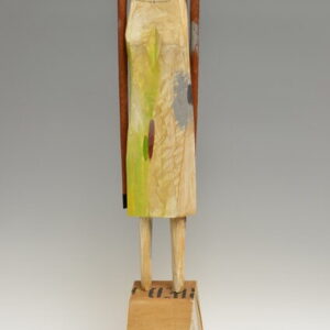 Figure #977 wood and paint, 32 x 7 x 6.5 inches