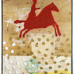 Gallop, mixed media on panel, 31 x 23 inches, $2,800