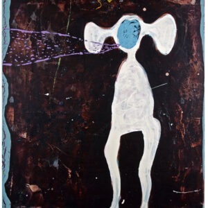 She Quit Her Job as a Dancer, mixed media on panel, 31 x 26 inches, $2,900