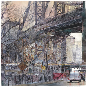 Manhattan Bridge II, watercolor, 36 x 36 inches, $7,500