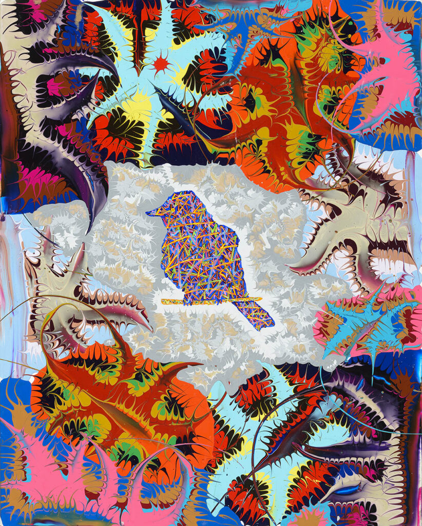 Joe Fay, Kingbird, acrylic on canvas, 28 x 22 inches, $2,500