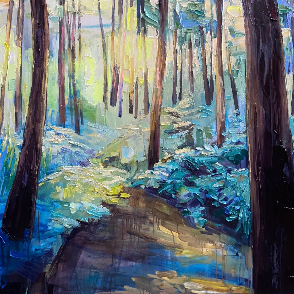 Higher Senses, mixed media on canvas, 36 x 36 inches, SOLD