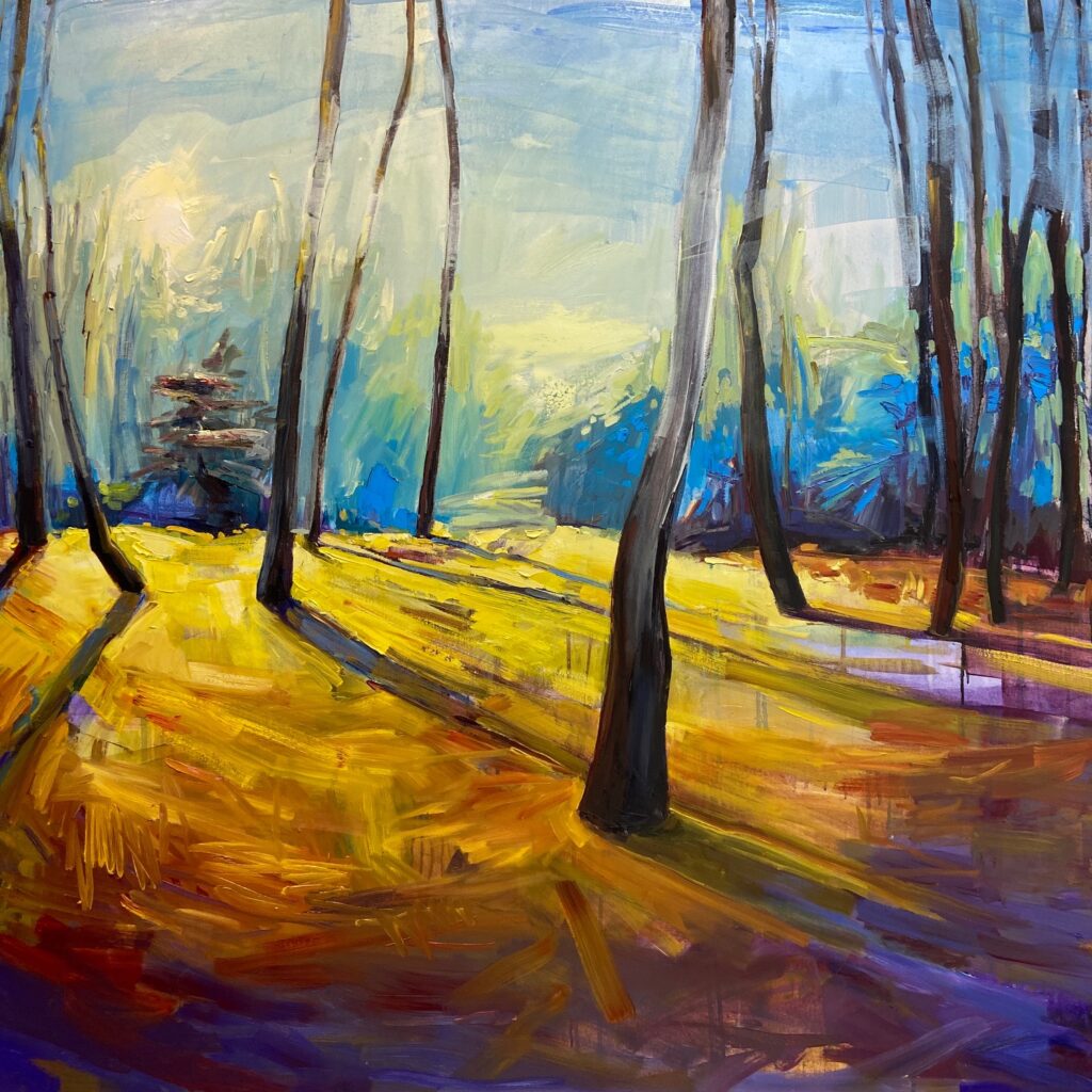 Momentary Poetry, mixed media on canvas, 48 x 48 inches, SOLD