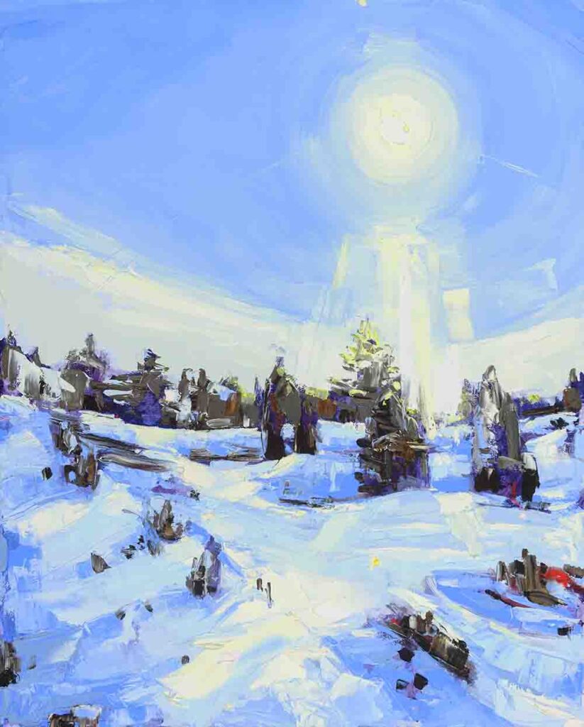 Sometimes the Sun II, oil on canvas, 30 x 24 inches, SOLD