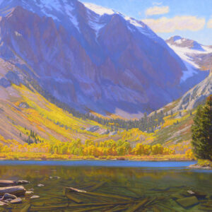 Autumn Orchestrating, Parker Lake, oil on linen, 36 x 48 inches