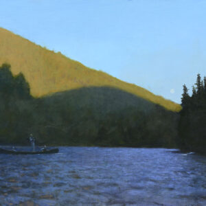 A Salmon in the Shadows, oil on board, 14 x 20 inches, $12,000