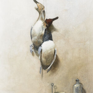 Still Life with Canvasbacks, watercolor, 15.25 x 11.25 inches, $6,500
