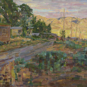 Ron Arthaud, Last Light (2023), oil on canvas, 20 x 34 inches, $2,500