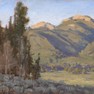 Jean LeGassick, Across Hope Valley, oil on canvas board, 6 x 8 inches, SOLD