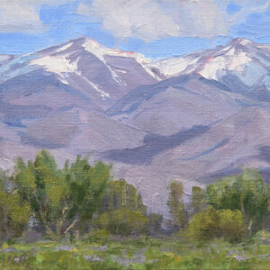 Jean LeGassick, Rolling Into Summer, oil on canvas board, 6 x 8 inches, $1,100