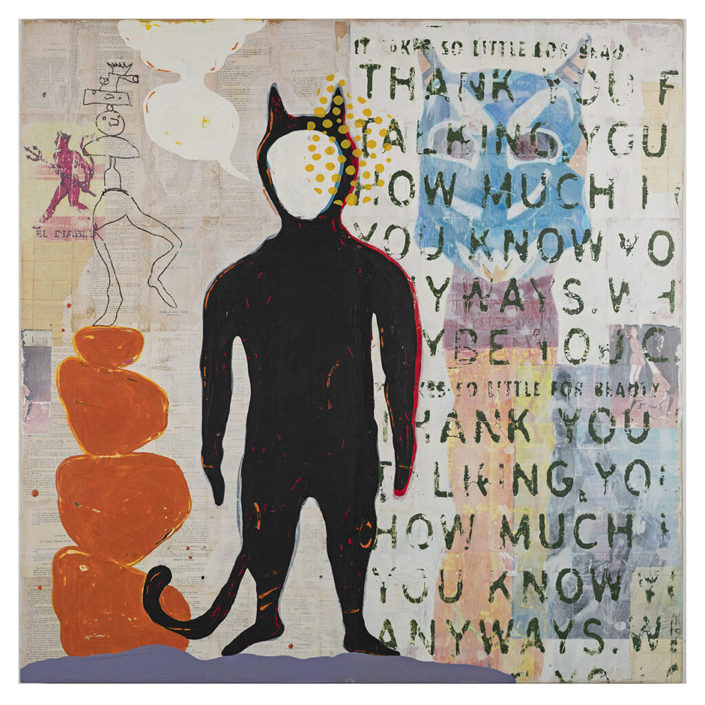 Dare Devil 2, mixed media on panel, 48 x 48 inches, SOLD