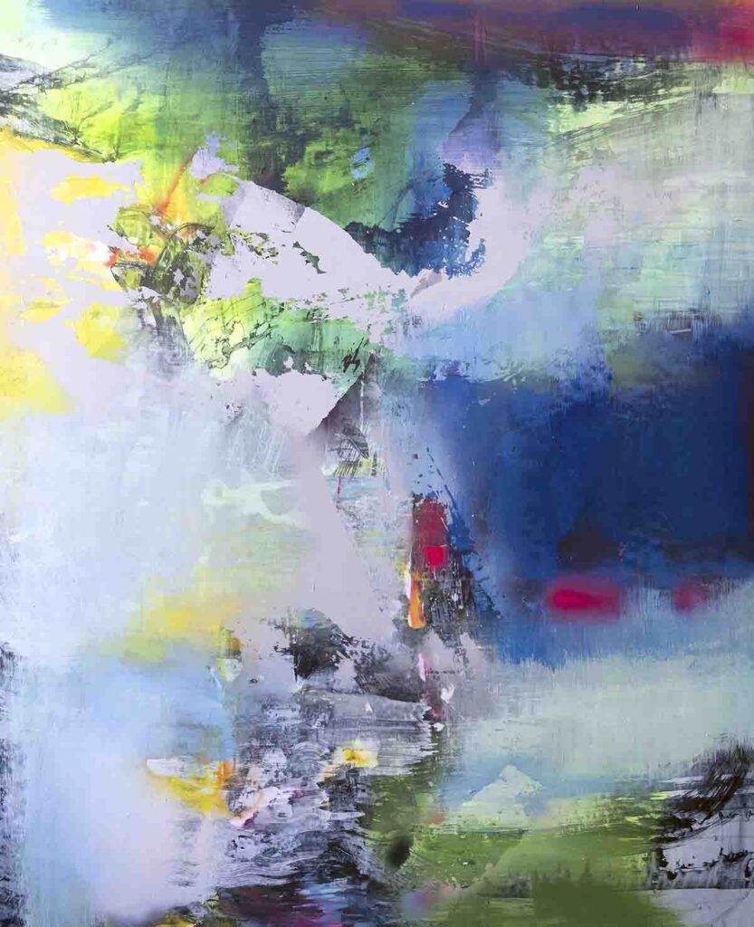 CDLM, acrylic on yupo, mounted to sintra, 58 x 47 inches, $12,500